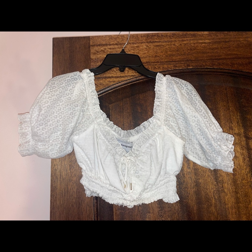 Fancy white crop top